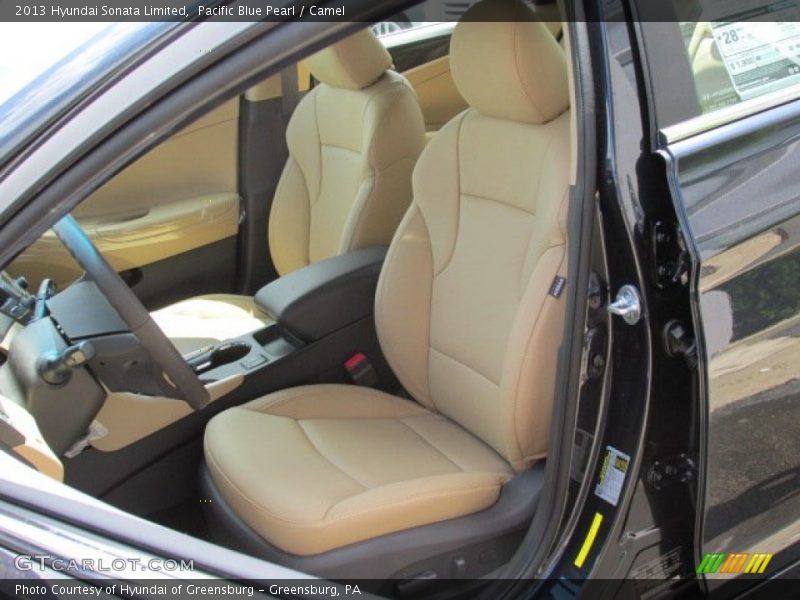Pacific Blue Pearl / Camel 2013 Hyundai Sonata Limited