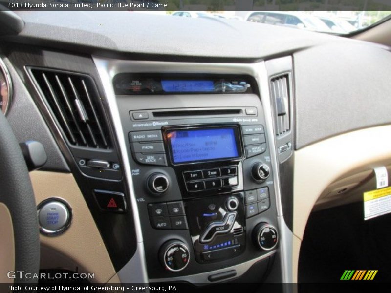Pacific Blue Pearl / Camel 2013 Hyundai Sonata Limited