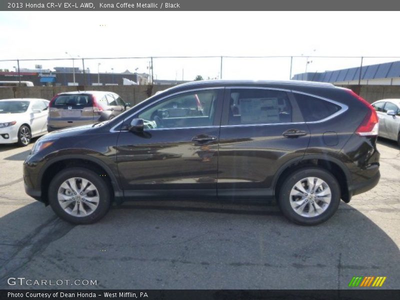 Kona Coffee Metallic / Black 2013 Honda CR-V EX-L AWD