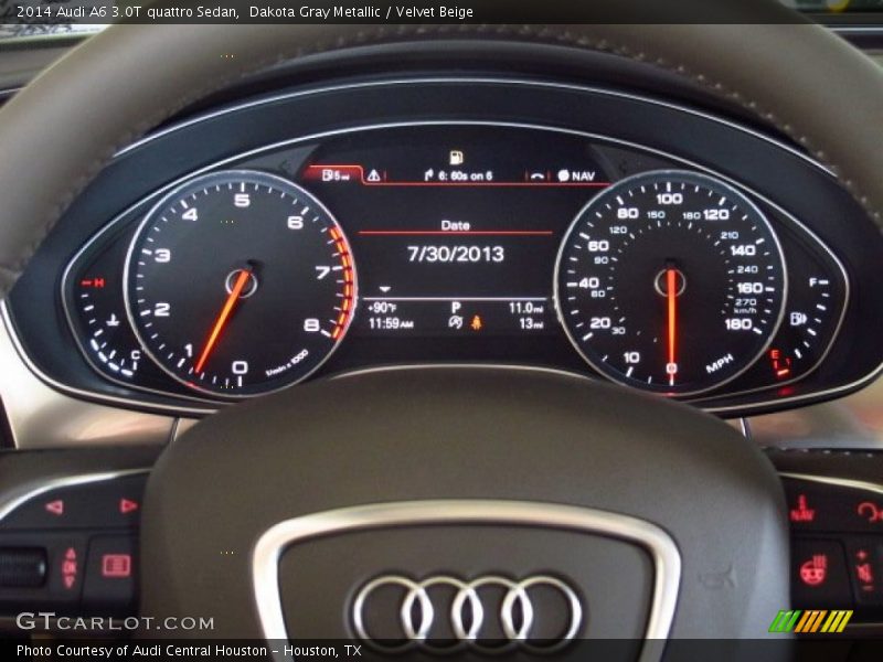 Dakota Gray Metallic / Velvet Beige 2014 Audi A6 3.0T quattro Sedan