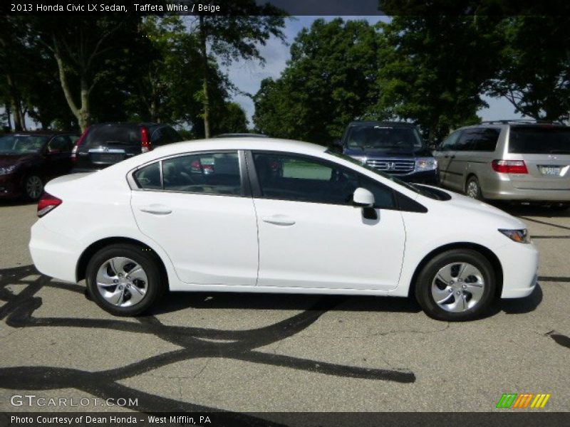 Taffeta White / Beige 2013 Honda Civic LX Sedan