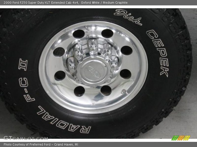 Oxford White / Medium Graphite 2000 Ford F250 Super Duty XLT Extended Cab 4x4