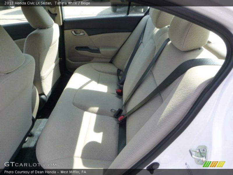 Taffeta White / Beige 2013 Honda Civic LX Sedan