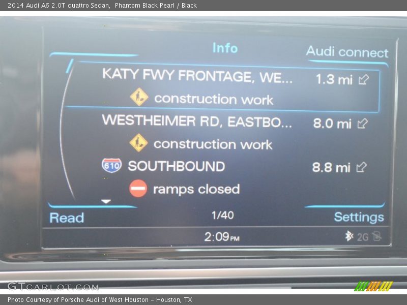Phantom Black Pearl / Black 2014 Audi A6 2.0T quattro Sedan