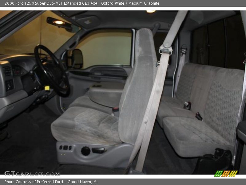 Oxford White / Medium Graphite 2000 Ford F250 Super Duty XLT Extended Cab 4x4