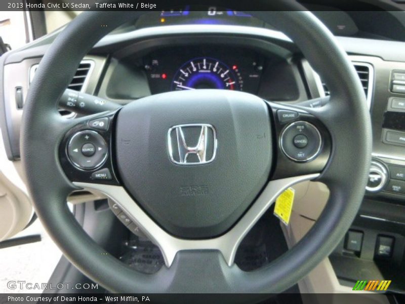 Taffeta White / Beige 2013 Honda Civic LX Sedan