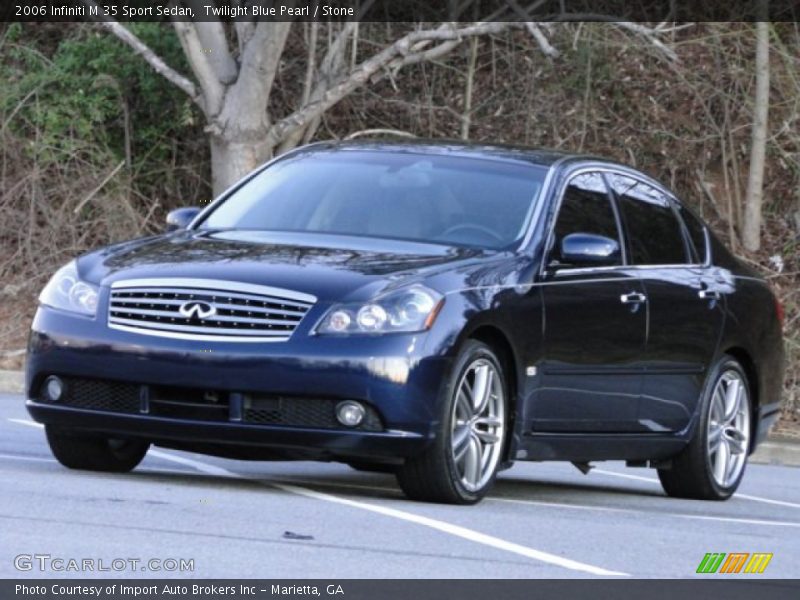 Twilight Blue Pearl / Stone 2006 Infiniti M 35 Sport Sedan