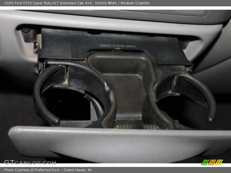 Oxford White / Medium Graphite 2000 Ford F250 Super Duty XLT Extended Cab 4x4