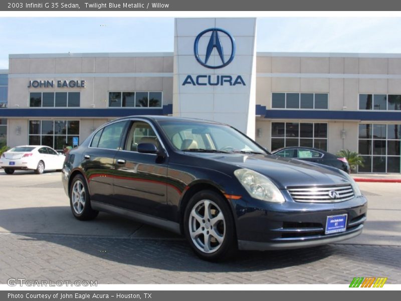 Twilight Blue Metallic / Willow 2003 Infiniti G 35 Sedan