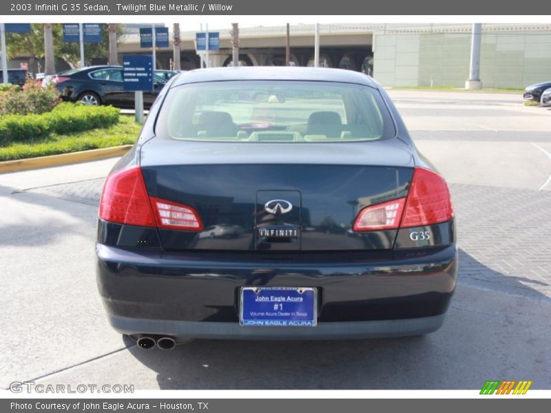 Twilight Blue Metallic / Willow 2003 Infiniti G 35 Sedan
