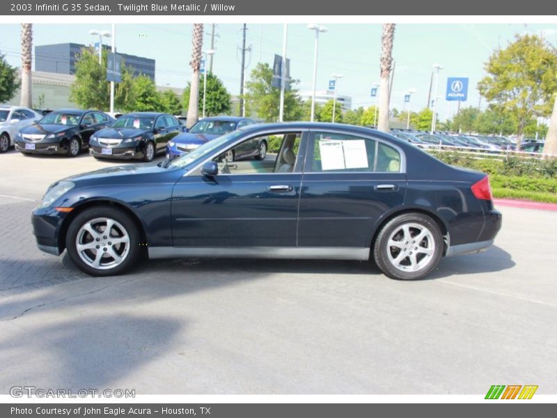 Twilight Blue Metallic / Willow 2003 Infiniti G 35 Sedan