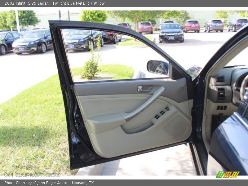 Twilight Blue Metallic / Willow 2003 Infiniti G 35 Sedan