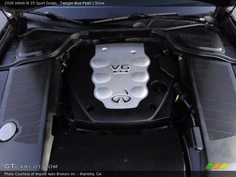 Twilight Blue Pearl / Stone 2006 Infiniti M 35 Sport Sedan
