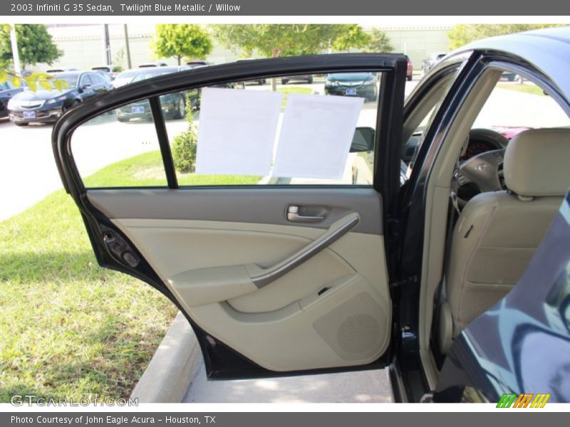 Twilight Blue Metallic / Willow 2003 Infiniti G 35 Sedan