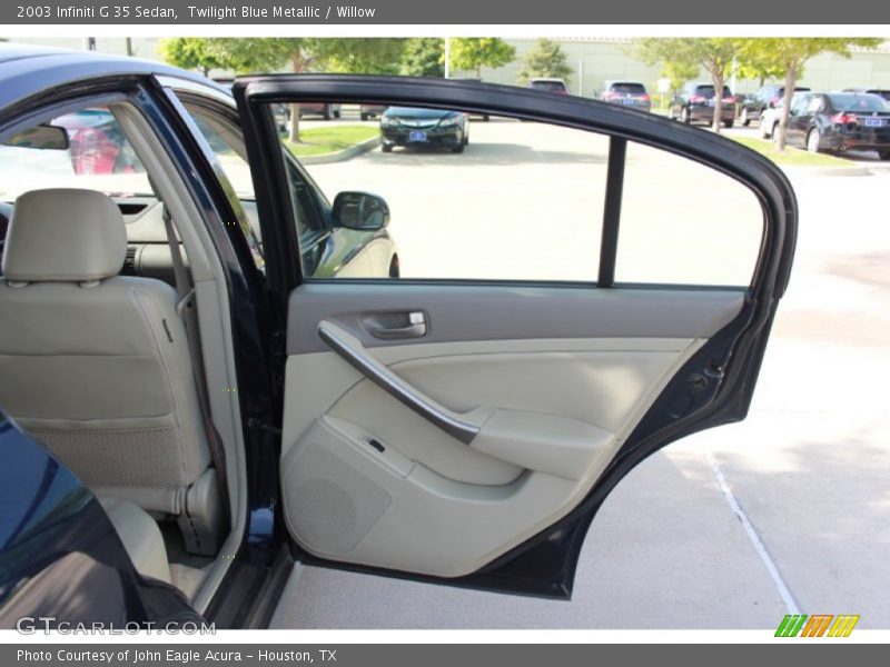 Twilight Blue Metallic / Willow 2003 Infiniti G 35 Sedan