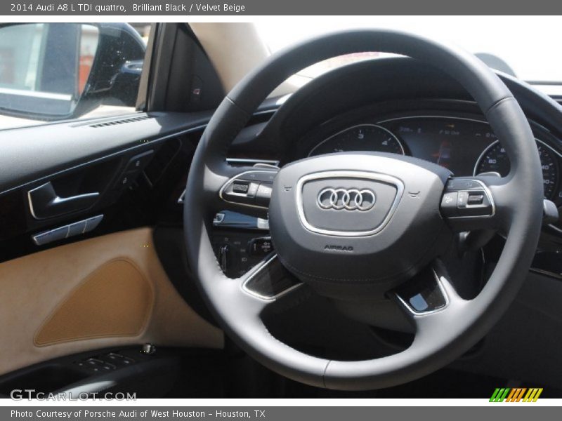 Brilliant Black / Velvet Beige 2014 Audi A8 L TDI quattro