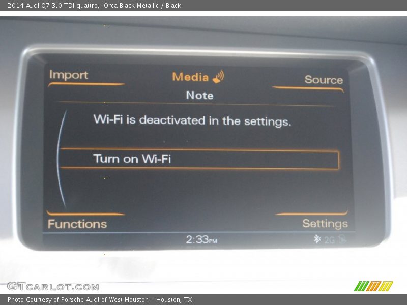 Controls of 2014 Q7 3.0 TDI quattro