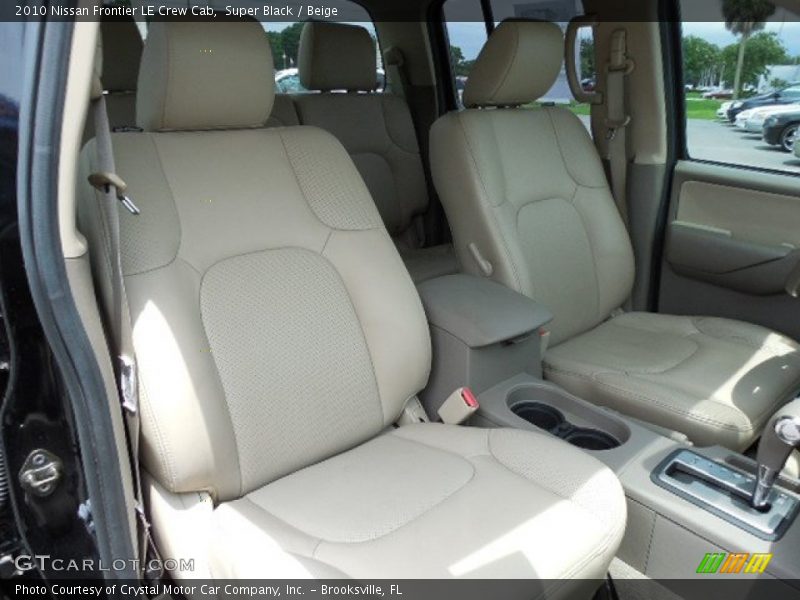 Super Black / Beige 2010 Nissan Frontier LE Crew Cab