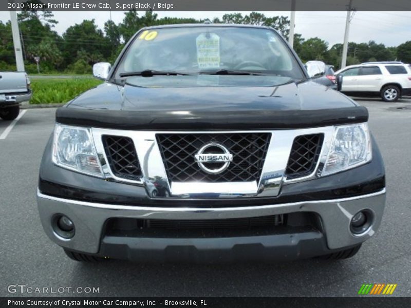 Super Black / Beige 2010 Nissan Frontier LE Crew Cab