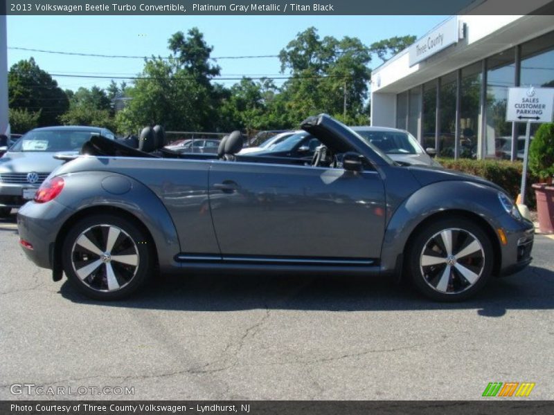 Platinum Gray Metallic / Titan Black 2013 Volkswagen Beetle Turbo Convertible