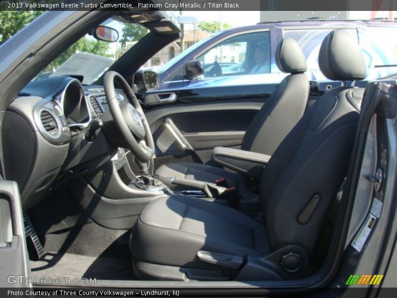 Platinum Gray Metallic / Titan Black 2013 Volkswagen Beetle Turbo Convertible
