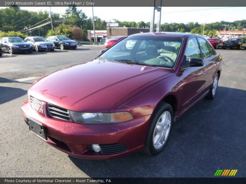 Ultra Red Pearl / Gray 2003 Mitsubishi Galant ES