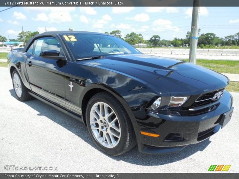 Black / Charcoal Black 2012 Ford Mustang V6 Premium Convertible