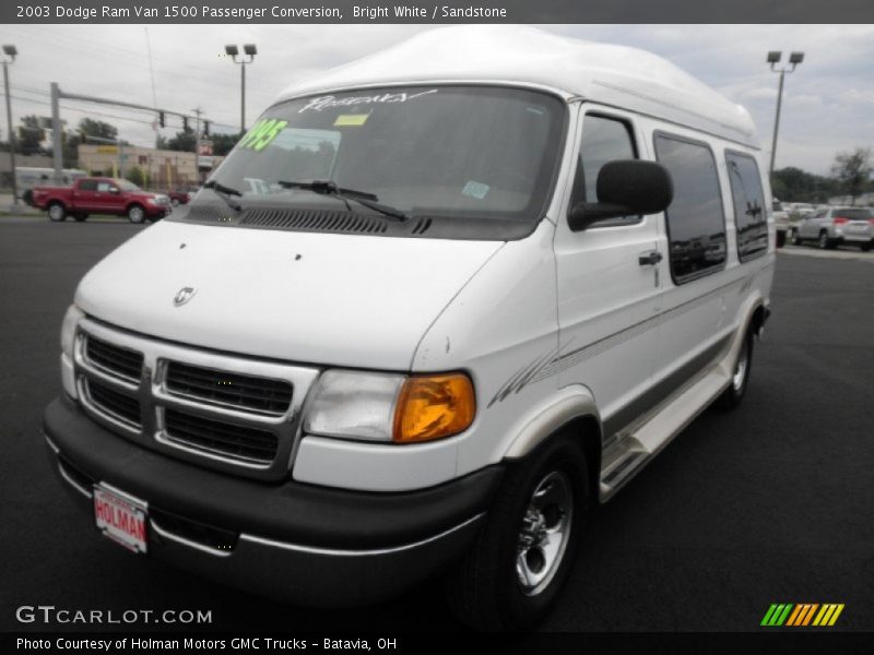Bright White / Sandstone 2003 Dodge Ram Van 1500 Passenger Conversion