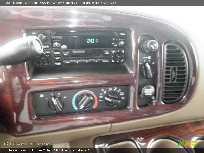 Bright White / Sandstone 2003 Dodge Ram Van 1500 Passenger Conversion