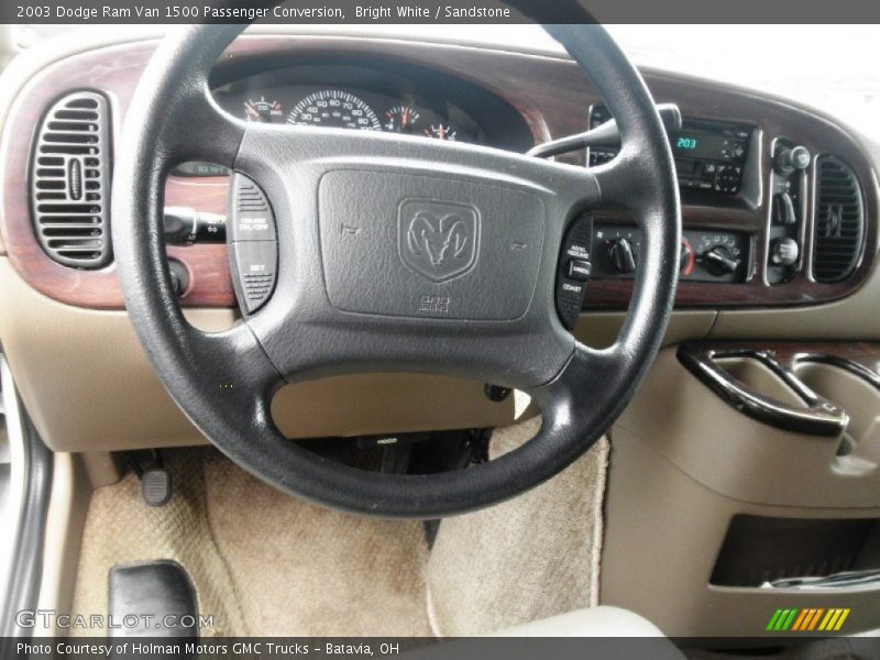 Bright White / Sandstone 2003 Dodge Ram Van 1500 Passenger Conversion