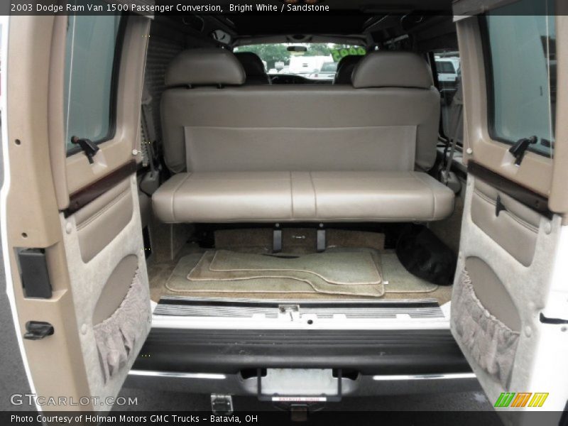 Bright White / Sandstone 2003 Dodge Ram Van 1500 Passenger Conversion