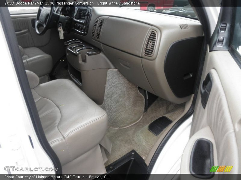 Bright White / Sandstone 2003 Dodge Ram Van 1500 Passenger Conversion