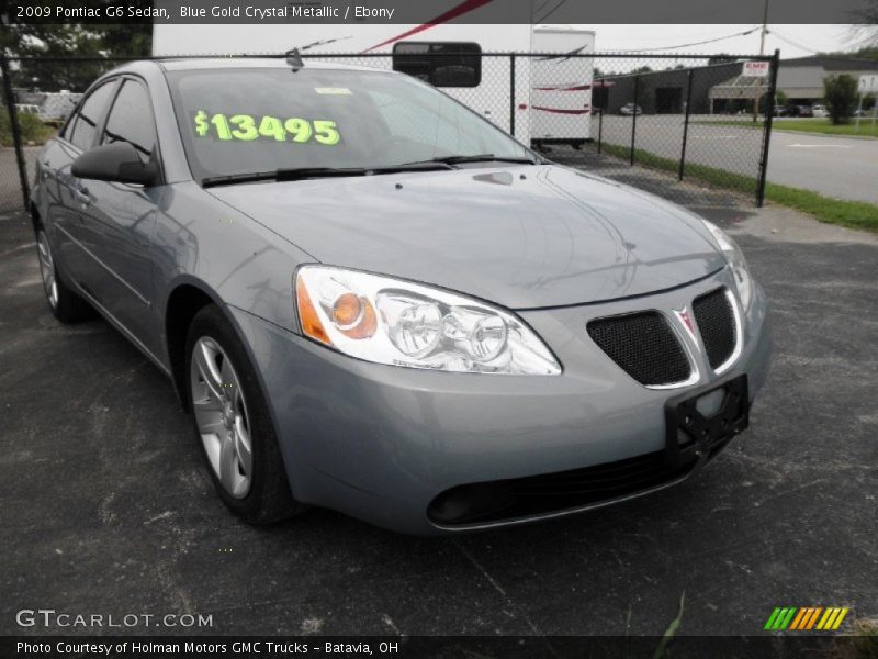 Blue Gold Crystal Metallic / Ebony 2009 Pontiac G6 Sedan