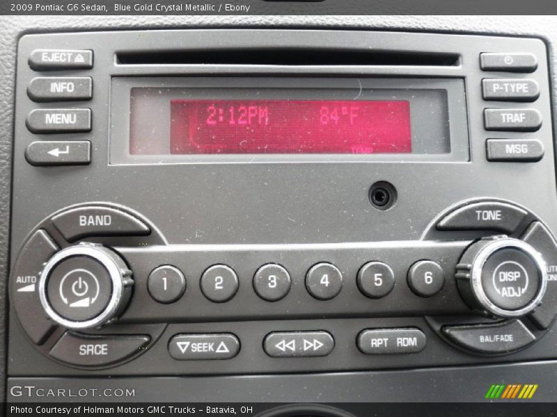 Blue Gold Crystal Metallic / Ebony 2009 Pontiac G6 Sedan