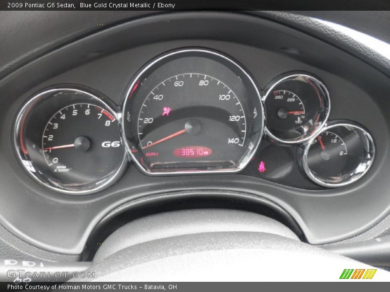 Blue Gold Crystal Metallic / Ebony 2009 Pontiac G6 Sedan