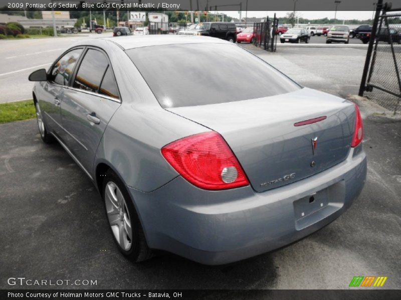 Blue Gold Crystal Metallic / Ebony 2009 Pontiac G6 Sedan