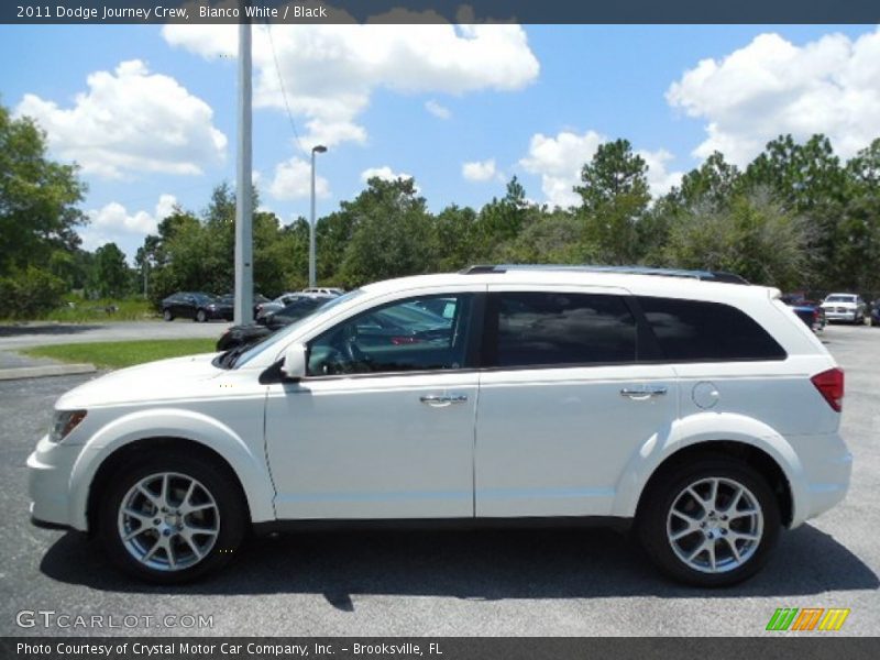 Bianco White / Black 2011 Dodge Journey Crew
