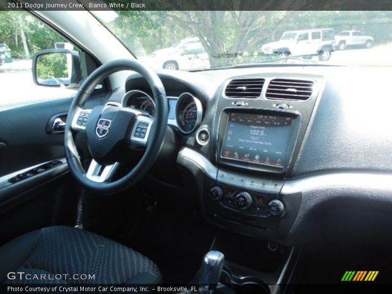 Bianco White / Black 2011 Dodge Journey Crew