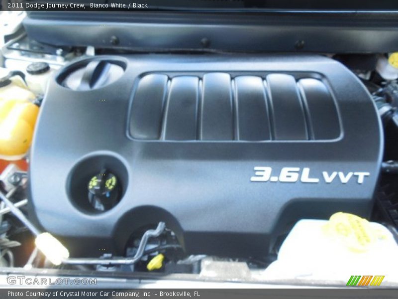 Bianco White / Black 2011 Dodge Journey Crew