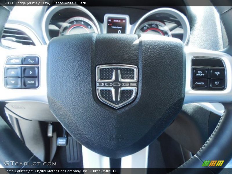 Bianco White / Black 2011 Dodge Journey Crew