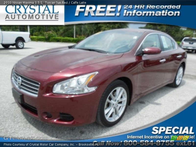 Tuscan Sun Red / Caffe Latte 2010 Nissan Maxima 3.5 S