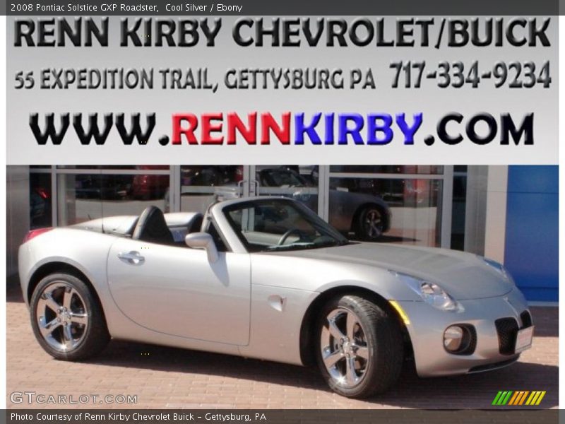 Cool Silver / Ebony 2008 Pontiac Solstice GXP Roadster