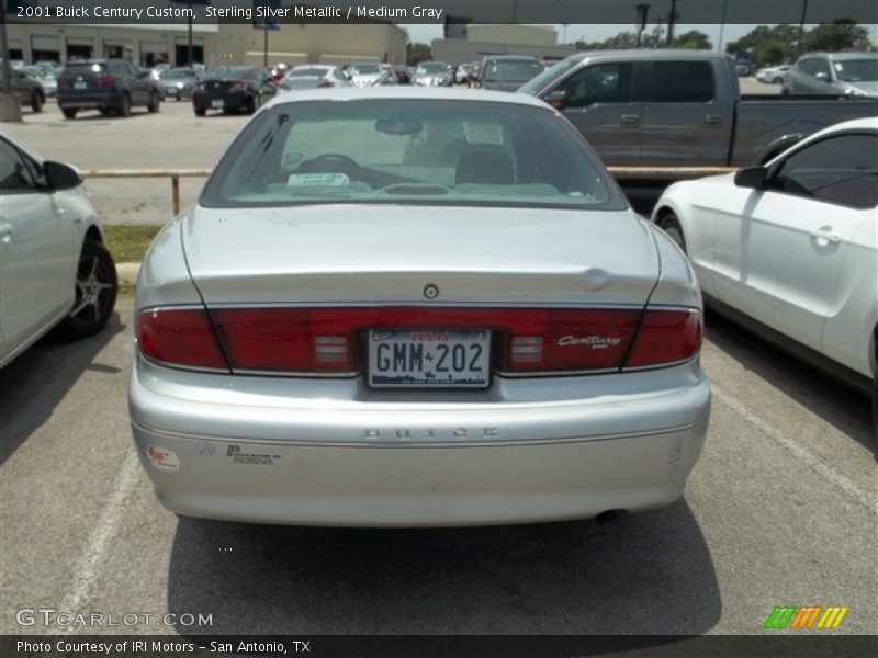 Sterling Silver Metallic / Medium Gray 2001 Buick Century Custom