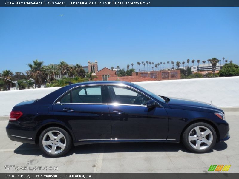 Lunar Blue Metallic / Silk Beige/Espresso Brown 2014 Mercedes-Benz E 350 Sedan