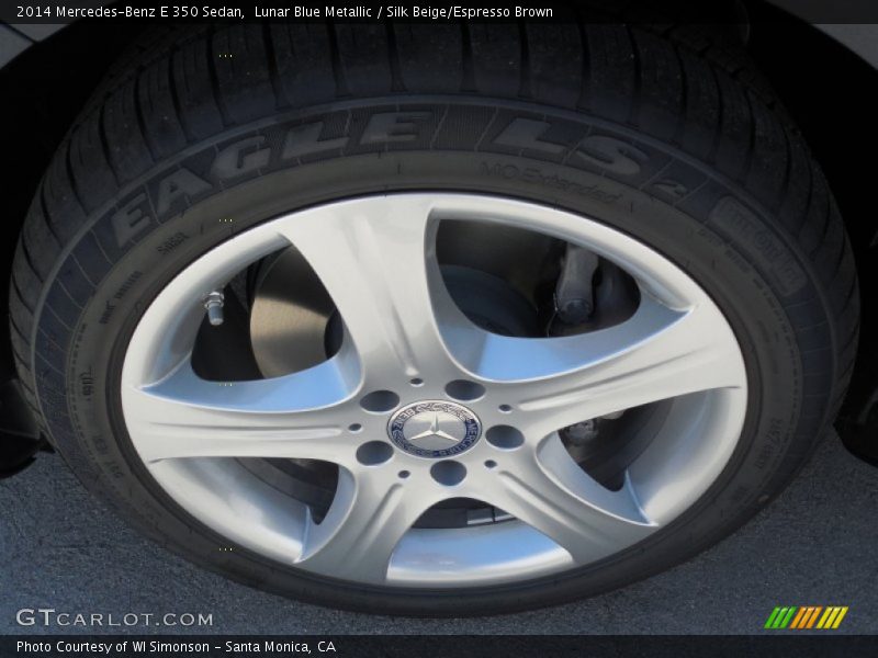 Lunar Blue Metallic / Silk Beige/Espresso Brown 2014 Mercedes-Benz E 350 Sedan