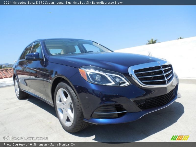 Lunar Blue Metallic / Silk Beige/Espresso Brown 2014 Mercedes-Benz E 350 Sedan