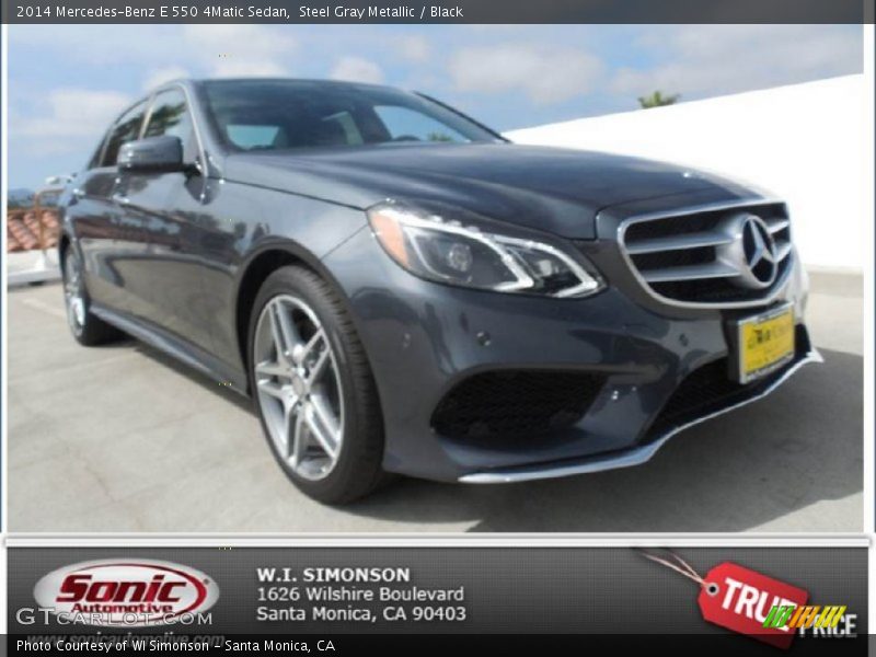 Steel Gray Metallic / Black 2014 Mercedes-Benz E 550 4Matic Sedan