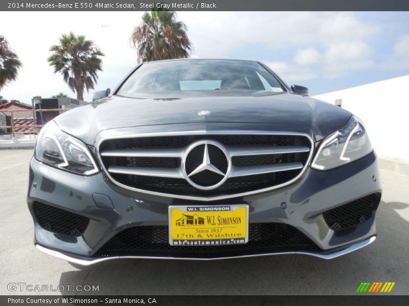 Steel Gray Metallic / Black 2014 Mercedes-Benz E 550 4Matic Sedan