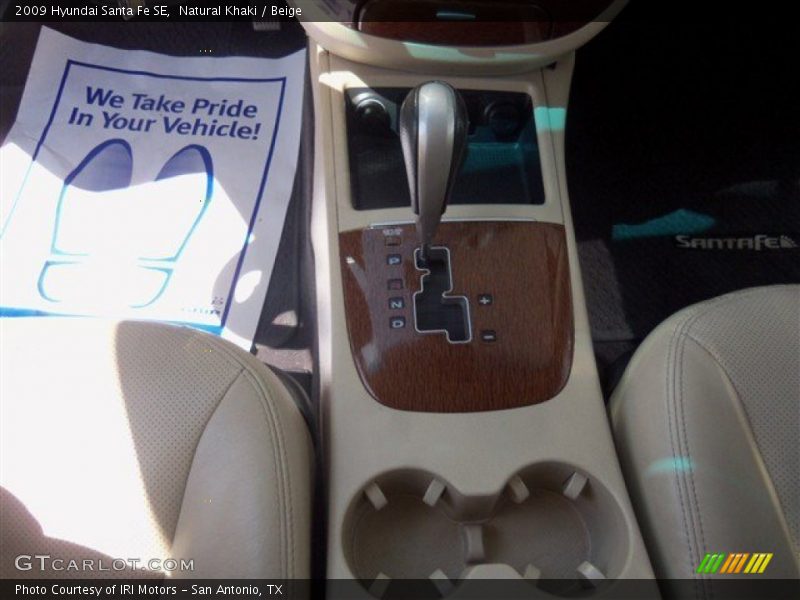 Natural Khaki / Beige 2009 Hyundai Santa Fe SE