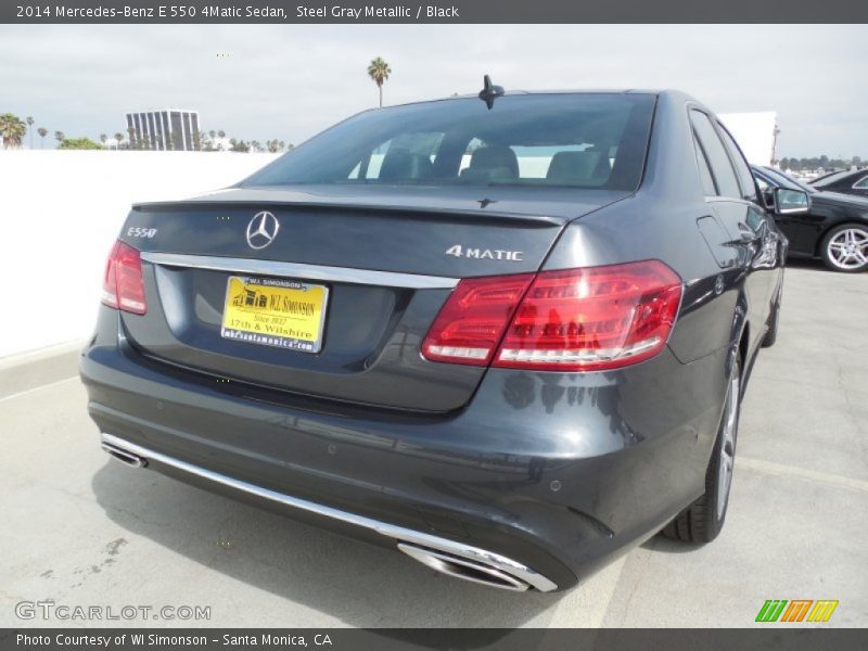 Steel Gray Metallic / Black 2014 Mercedes-Benz E 550 4Matic Sedan